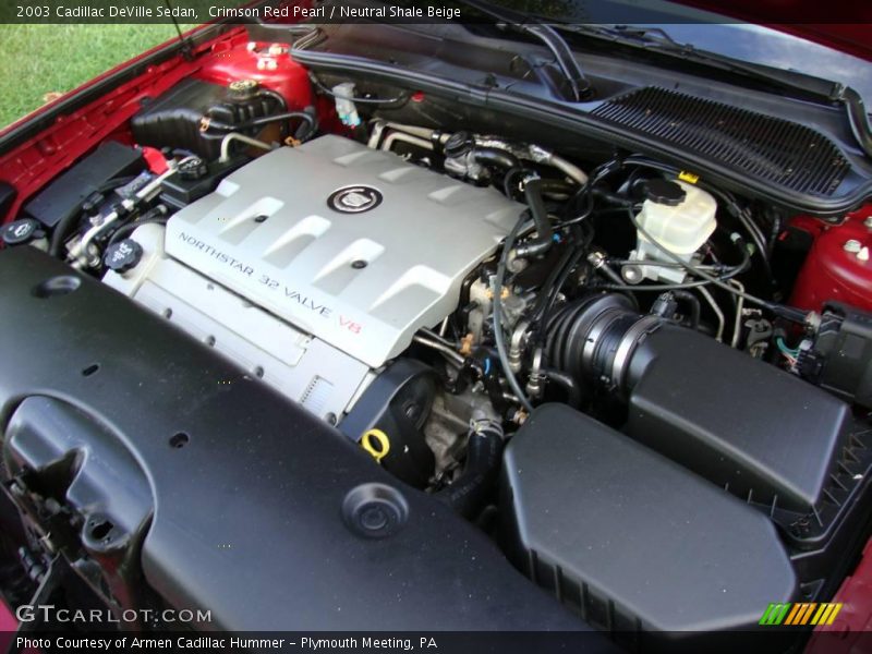 Crimson Red Pearl / Neutral Shale Beige 2003 Cadillac DeVille Sedan