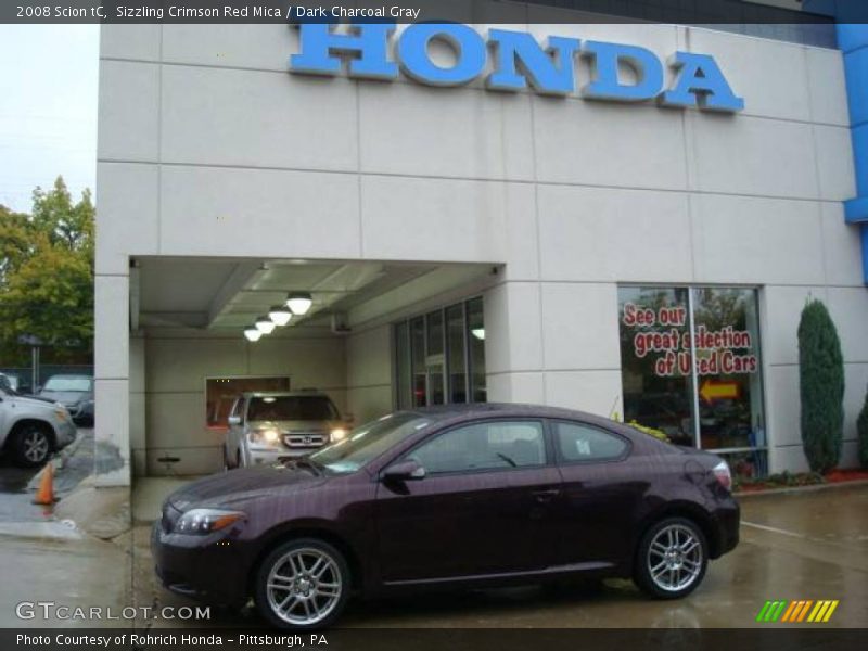 Sizzling Crimson Red Mica / Dark Charcoal Gray 2008 Scion tC