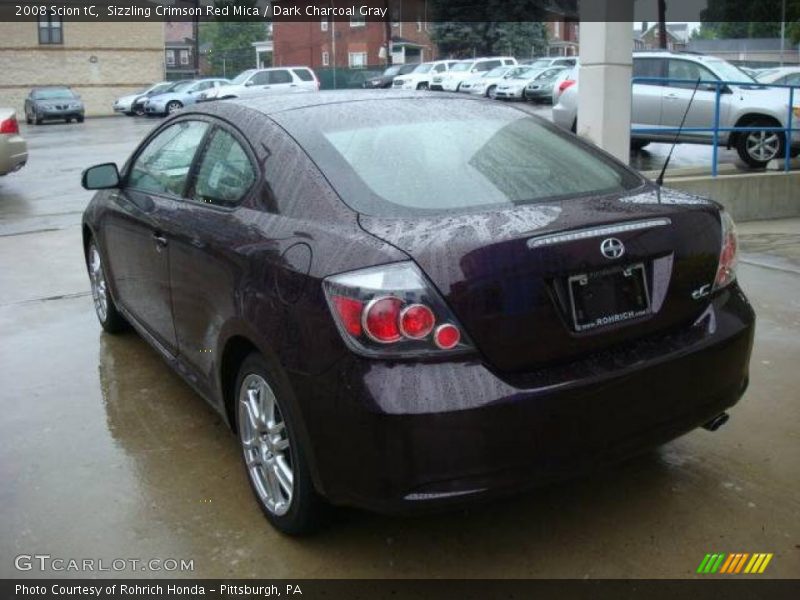 Sizzling Crimson Red Mica / Dark Charcoal Gray 2008 Scion tC