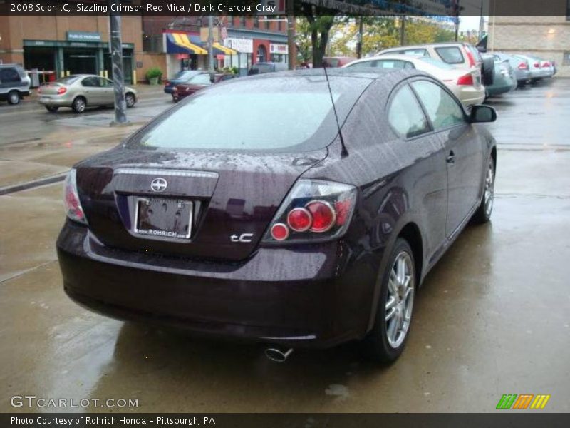 Sizzling Crimson Red Mica / Dark Charcoal Gray 2008 Scion tC