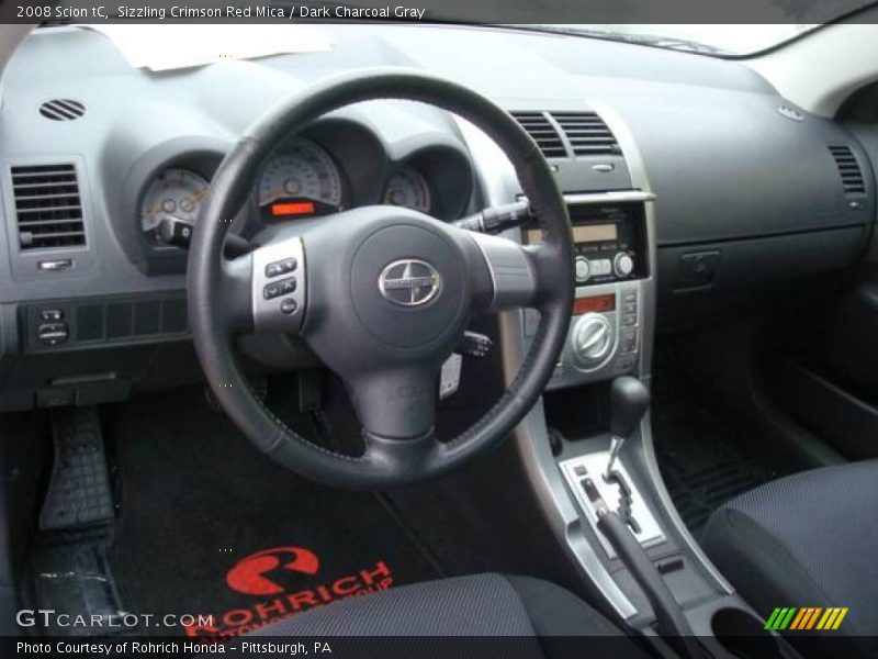 Sizzling Crimson Red Mica / Dark Charcoal Gray 2008 Scion tC