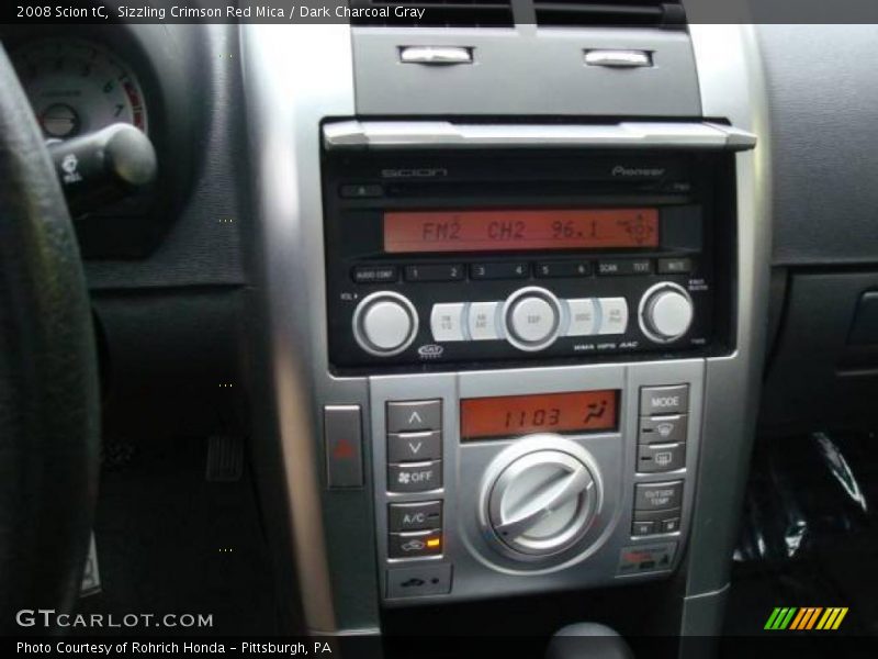 Sizzling Crimson Red Mica / Dark Charcoal Gray 2008 Scion tC