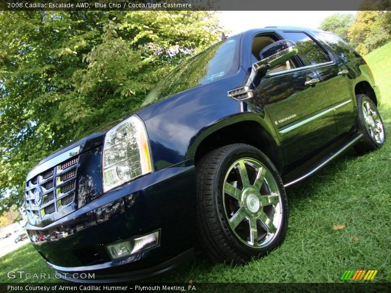 Blue Chip / Cocoa/Light Cashmere 2008 Cadillac Escalade AWD