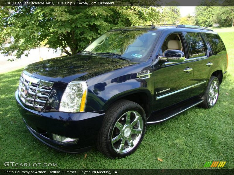 Blue Chip / Cocoa/Light Cashmere 2008 Cadillac Escalade AWD