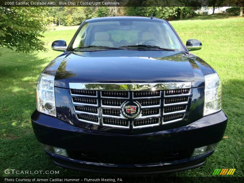 Blue Chip / Cocoa/Light Cashmere 2008 Cadillac Escalade AWD