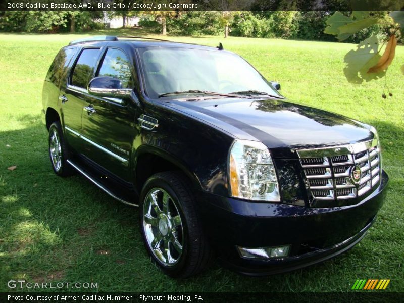 Blue Chip / Cocoa/Light Cashmere 2008 Cadillac Escalade AWD