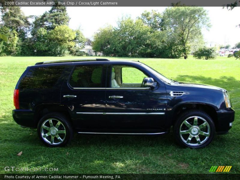 Blue Chip / Cocoa/Light Cashmere 2008 Cadillac Escalade AWD