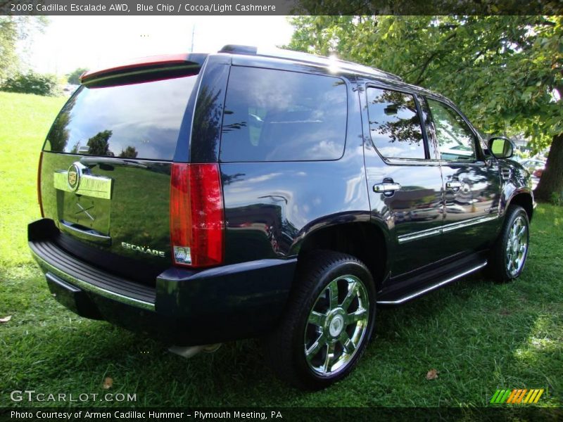 Blue Chip / Cocoa/Light Cashmere 2008 Cadillac Escalade AWD