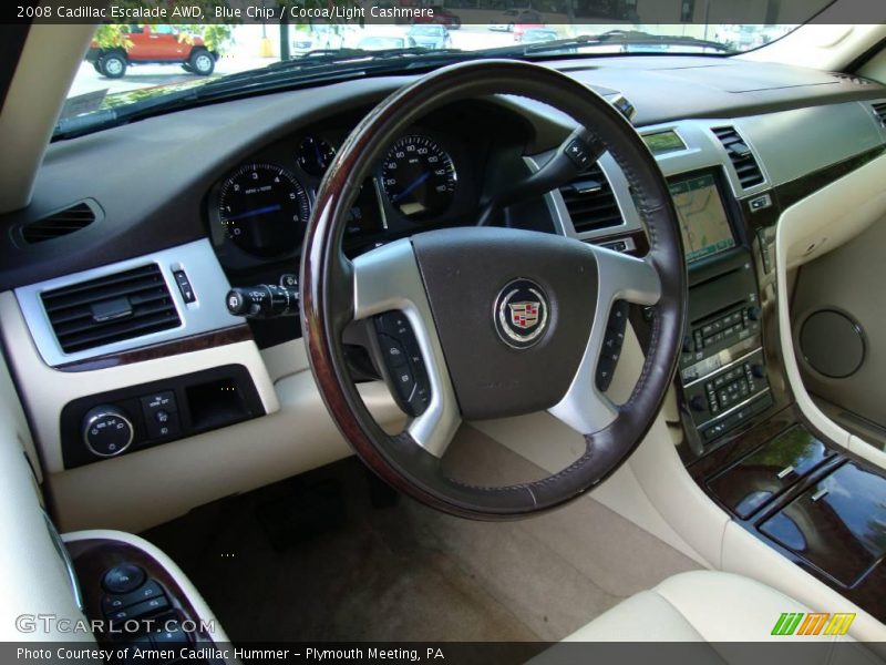 Blue Chip / Cocoa/Light Cashmere 2008 Cadillac Escalade AWD