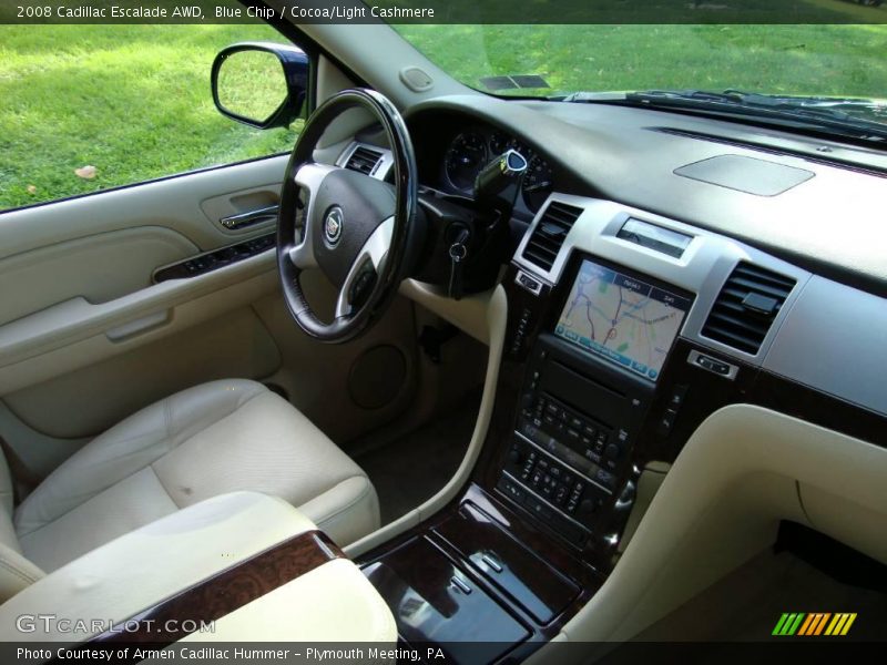Blue Chip / Cocoa/Light Cashmere 2008 Cadillac Escalade AWD