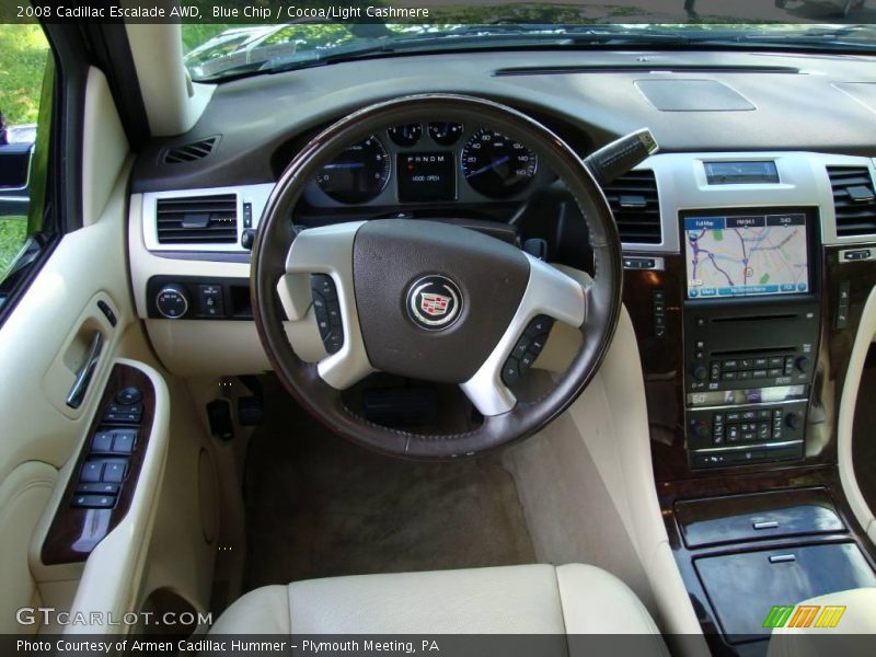 Blue Chip / Cocoa/Light Cashmere 2008 Cadillac Escalade AWD