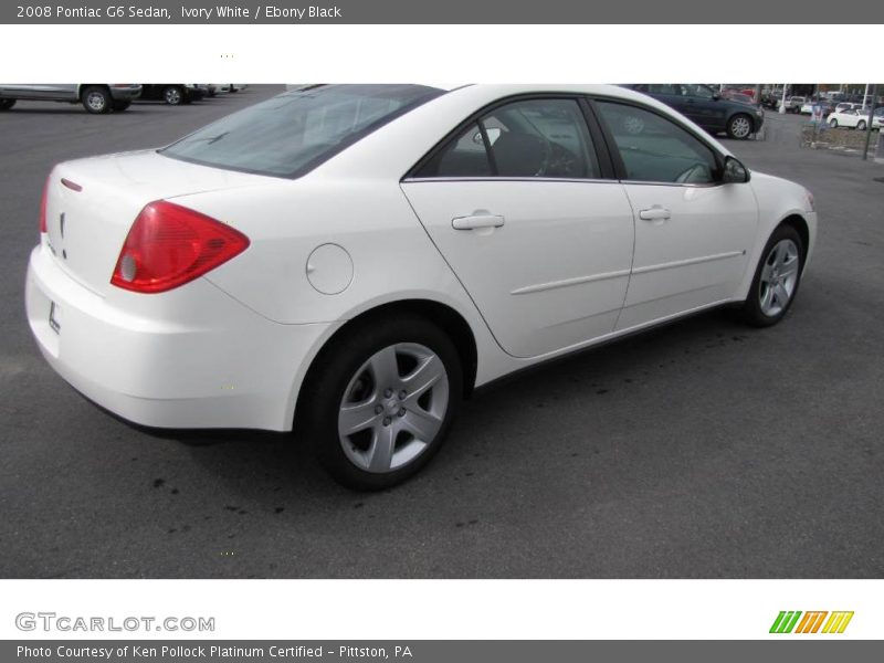 Ivory White / Ebony Black 2008 Pontiac G6 Sedan