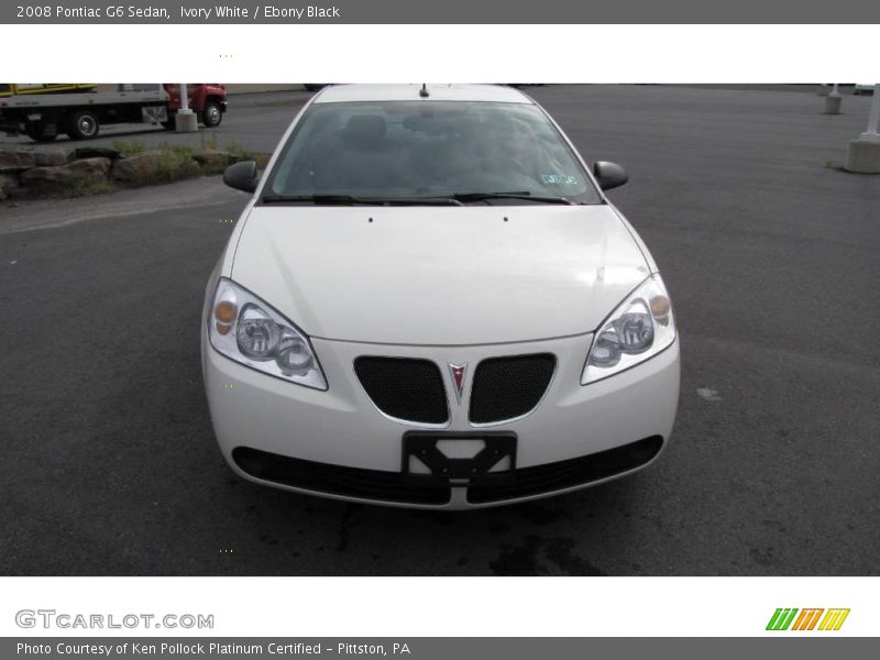 Ivory White / Ebony Black 2008 Pontiac G6 Sedan