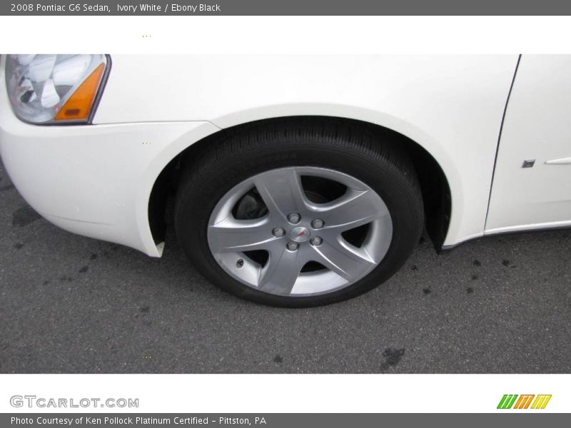 Ivory White / Ebony Black 2008 Pontiac G6 Sedan