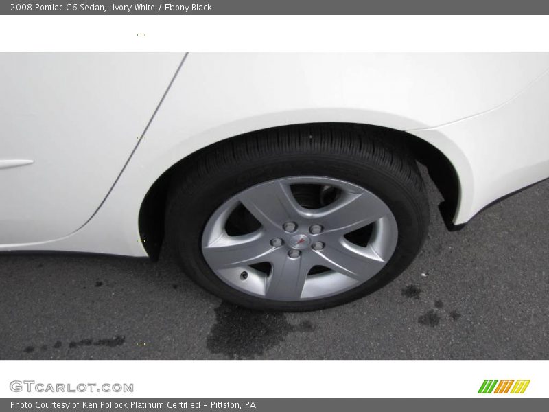 Ivory White / Ebony Black 2008 Pontiac G6 Sedan