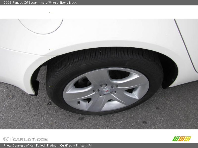 Ivory White / Ebony Black 2008 Pontiac G6 Sedan