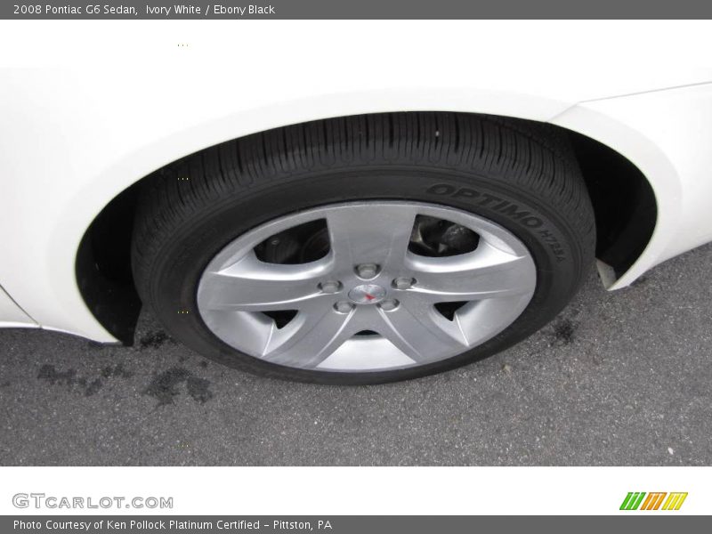 Ivory White / Ebony Black 2008 Pontiac G6 Sedan