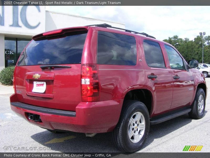 Sport Red Metallic / Dark Titanium/Light Titanium 2007 Chevrolet Tahoe LS