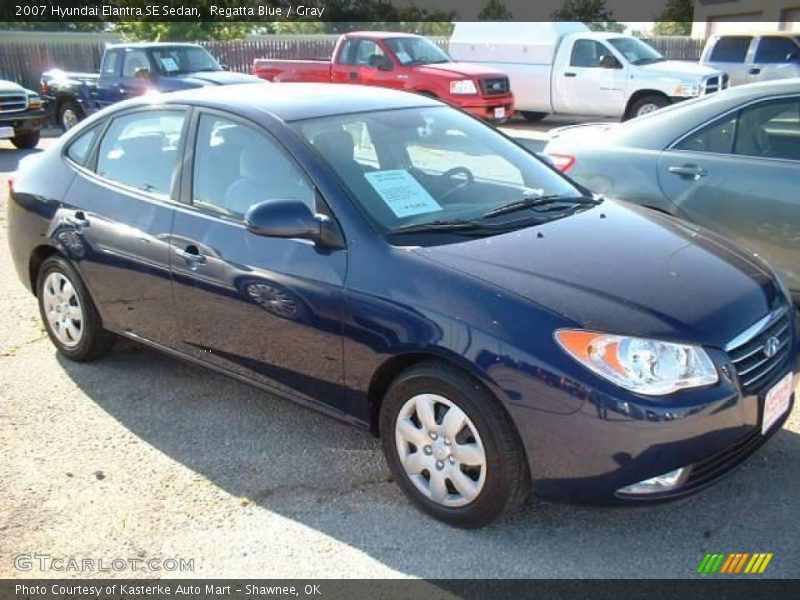 Regatta Blue / Gray 2007 Hyundai Elantra SE Sedan