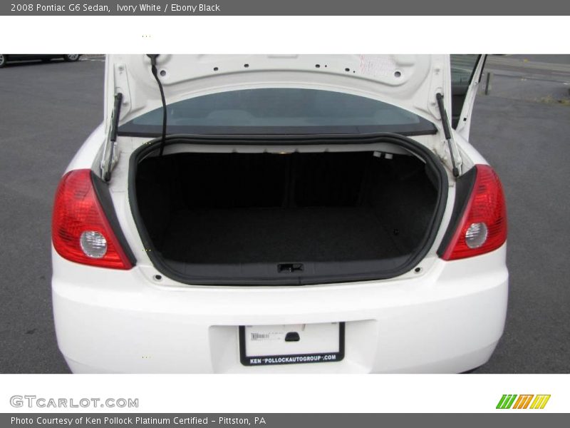 Ivory White / Ebony Black 2008 Pontiac G6 Sedan