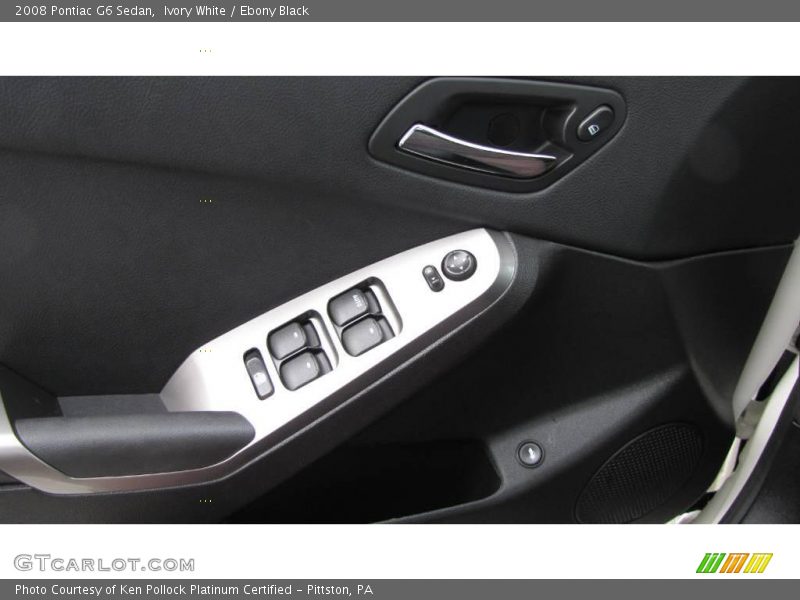 Ivory White / Ebony Black 2008 Pontiac G6 Sedan