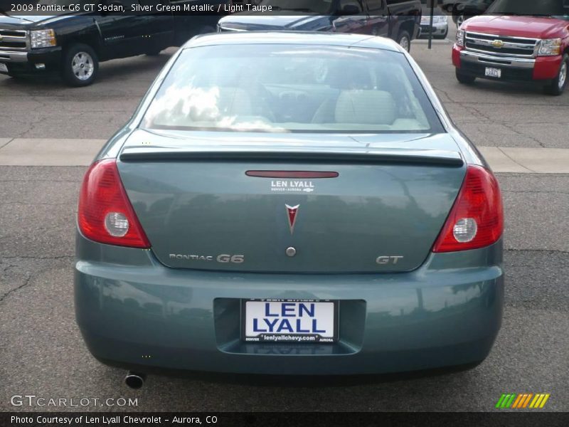Silver Green Metallic / Light Taupe 2009 Pontiac G6 GT Sedan