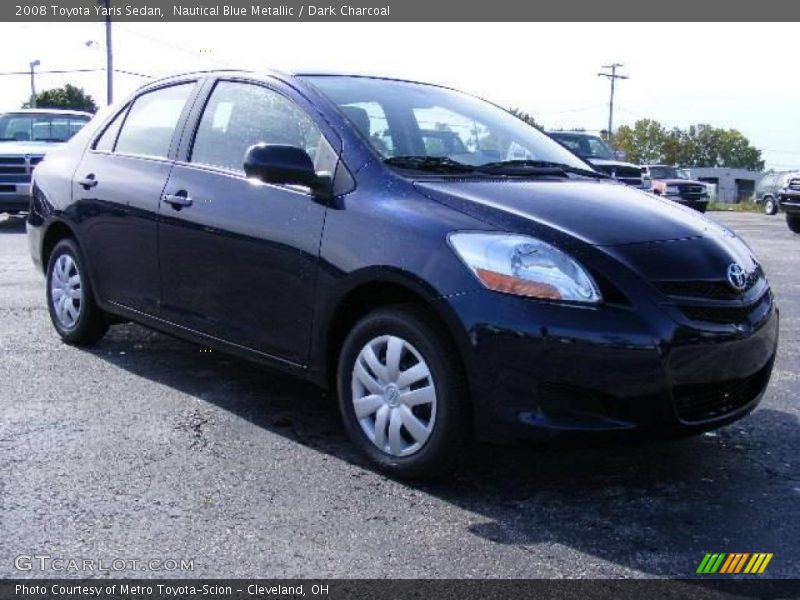 Nautical Blue Metallic / Dark Charcoal 2008 Toyota Yaris Sedan