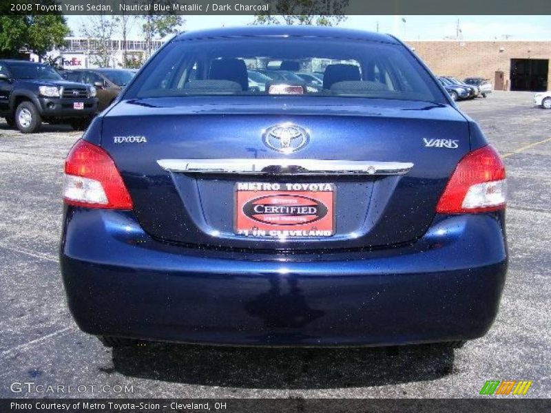 Nautical Blue Metallic / Dark Charcoal 2008 Toyota Yaris Sedan