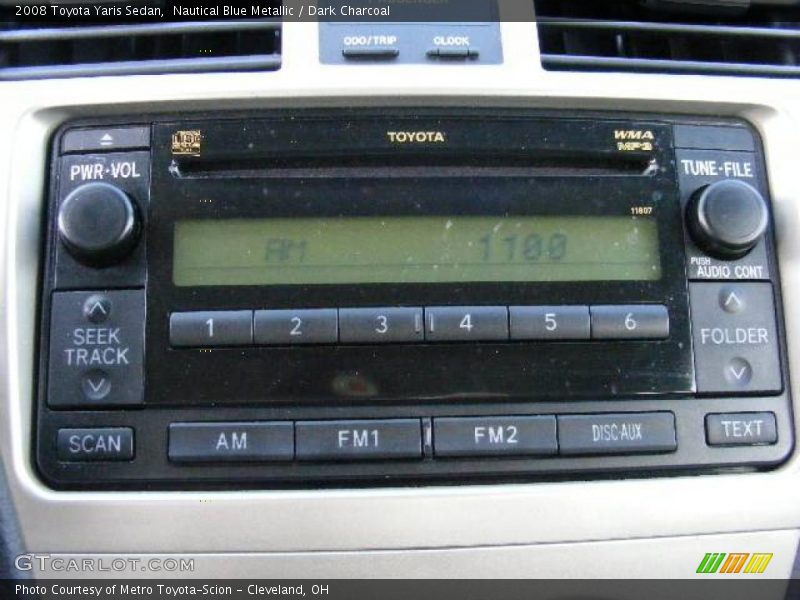 Nautical Blue Metallic / Dark Charcoal 2008 Toyota Yaris Sedan