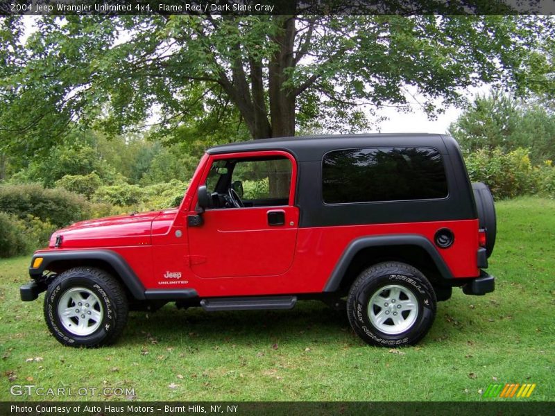 Flame Red / Dark Slate Gray 2004 Jeep Wrangler Unlimited 4x4
