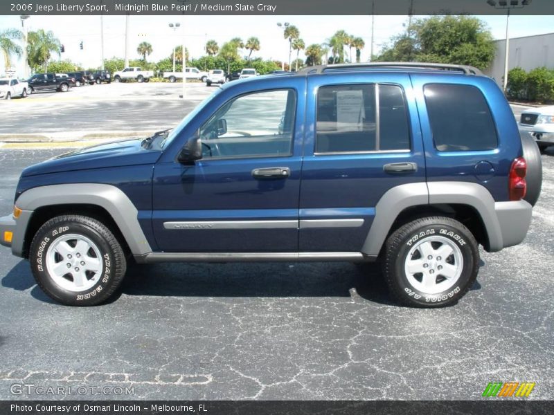 Midnight Blue Pearl / Medium Slate Gray 2006 Jeep Liberty Sport