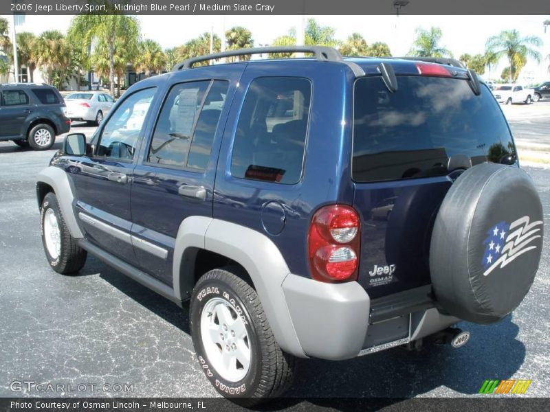 Midnight Blue Pearl / Medium Slate Gray 2006 Jeep Liberty Sport