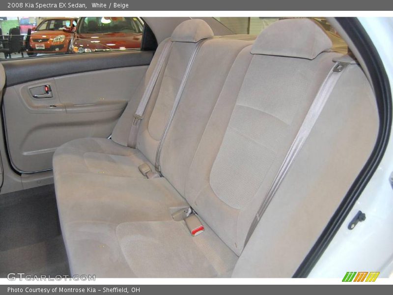 White / Beige 2008 Kia Spectra EX Sedan