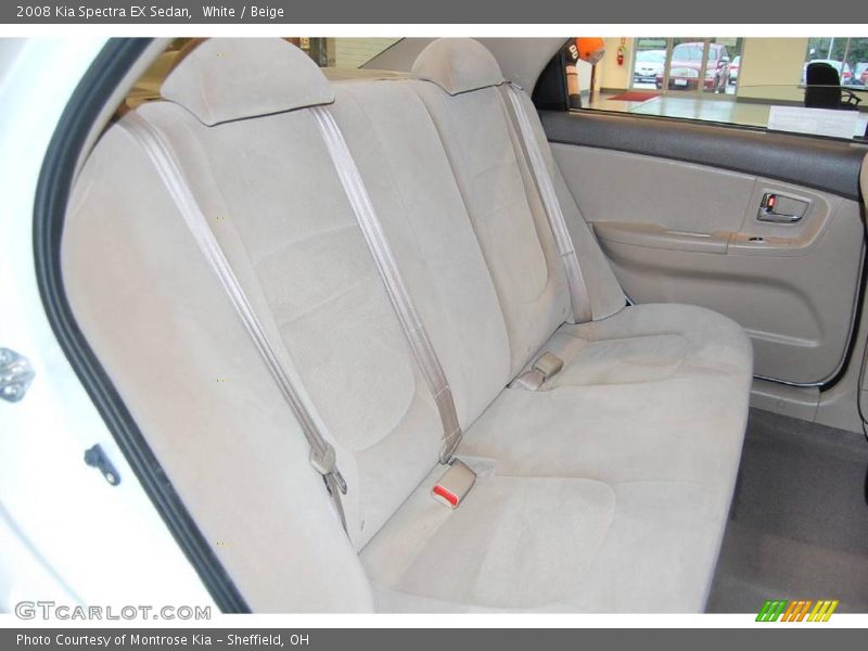 White / Beige 2008 Kia Spectra EX Sedan