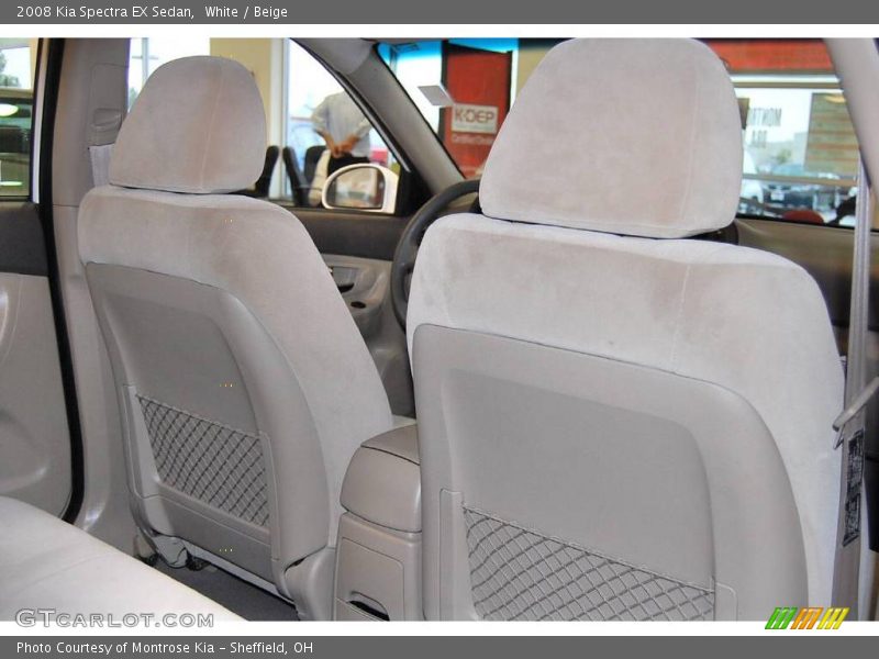 White / Beige 2008 Kia Spectra EX Sedan