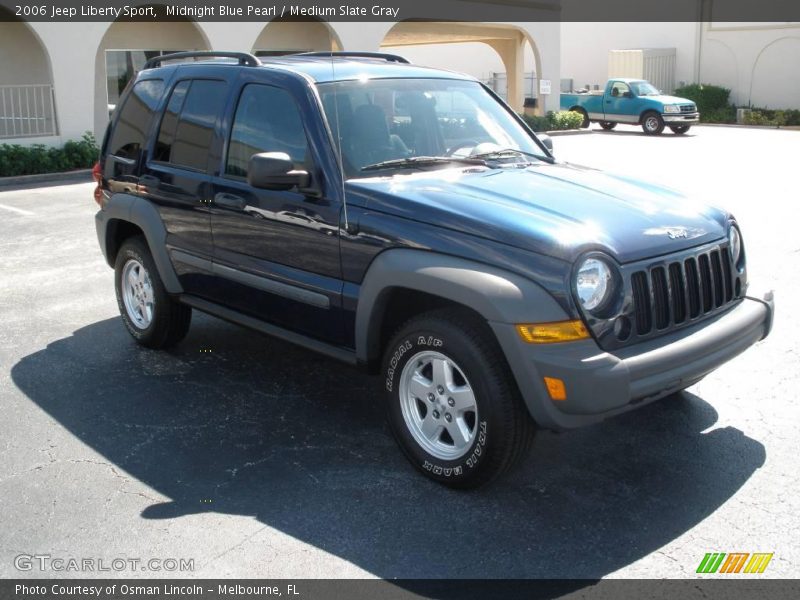 Midnight Blue Pearl / Medium Slate Gray 2006 Jeep Liberty Sport
