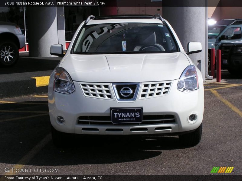 Phantom White Pearl / Gray 2008 Nissan Rogue SL AWD