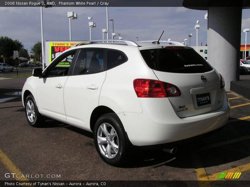 Phantom White Pearl / Gray 2008 Nissan Rogue SL AWD