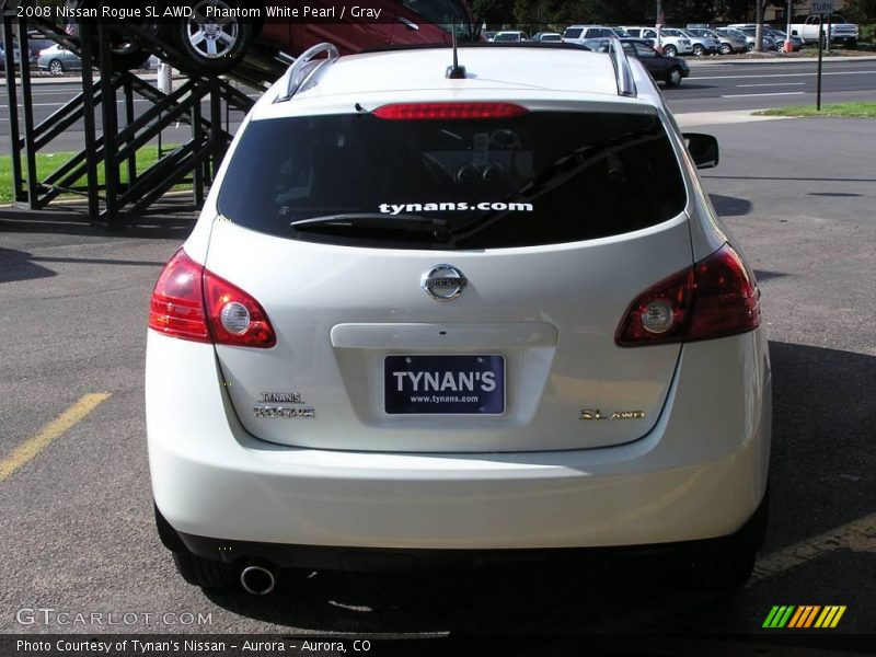 Phantom White Pearl / Gray 2008 Nissan Rogue SL AWD