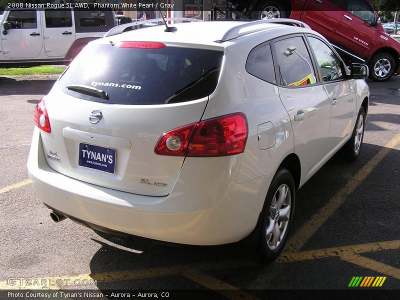 Phantom White Pearl / Gray 2008 Nissan Rogue SL AWD