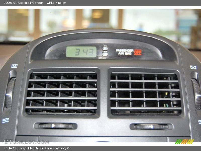 White / Beige 2008 Kia Spectra EX Sedan