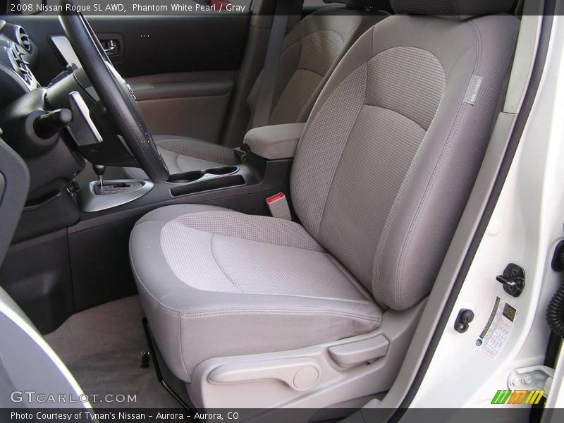Phantom White Pearl / Gray 2008 Nissan Rogue SL AWD