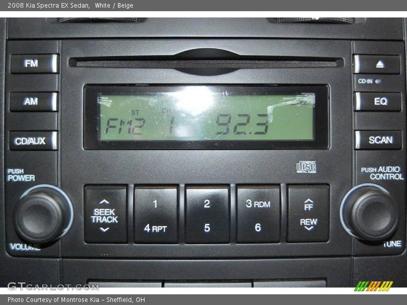 White / Beige 2008 Kia Spectra EX Sedan