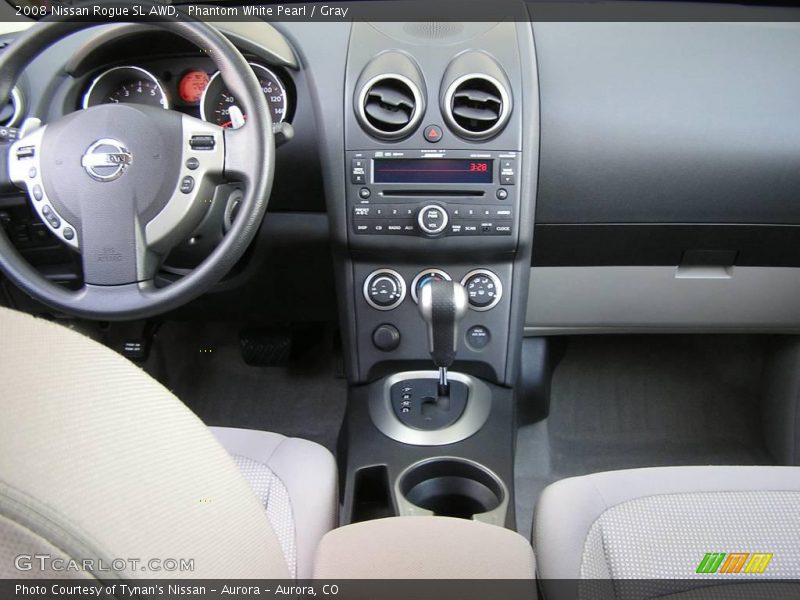 Phantom White Pearl / Gray 2008 Nissan Rogue SL AWD