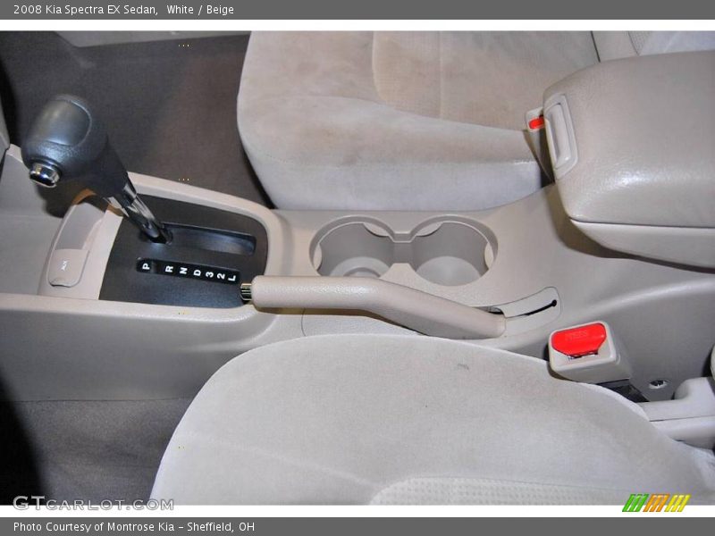 White / Beige 2008 Kia Spectra EX Sedan