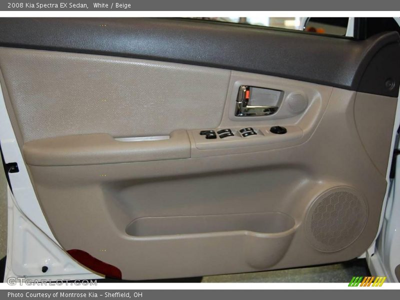 White / Beige 2008 Kia Spectra EX Sedan