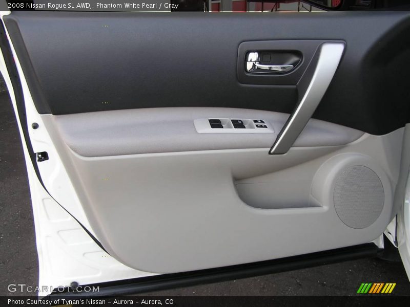 Phantom White Pearl / Gray 2008 Nissan Rogue SL AWD