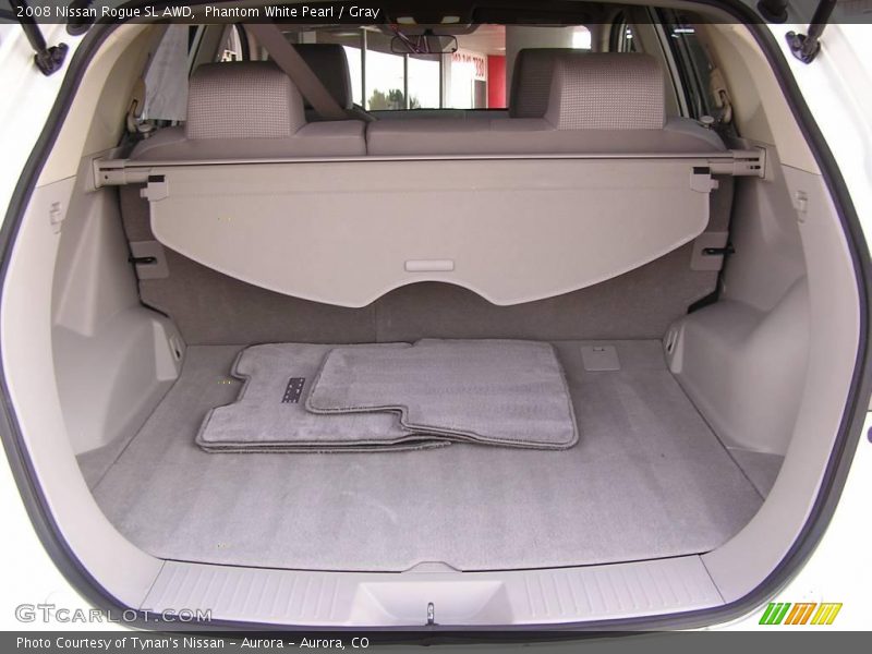 Phantom White Pearl / Gray 2008 Nissan Rogue SL AWD