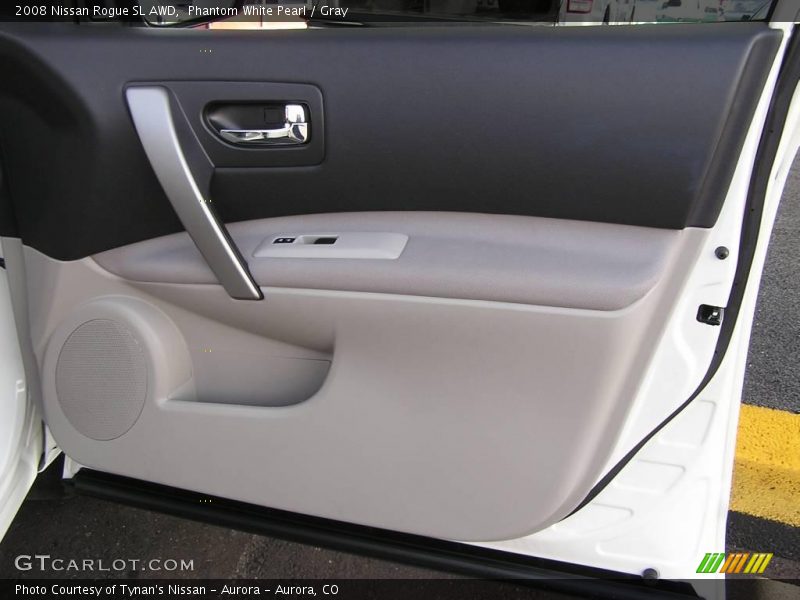 Phantom White Pearl / Gray 2008 Nissan Rogue SL AWD