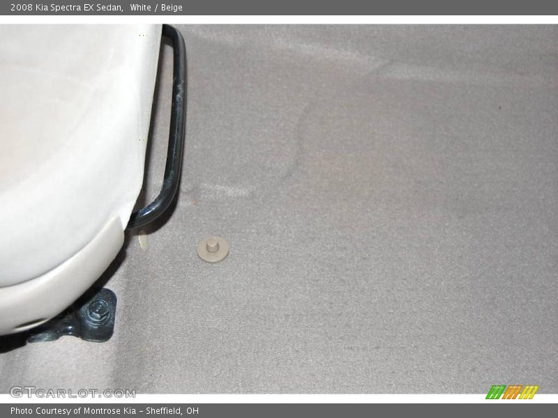 White / Beige 2008 Kia Spectra EX Sedan